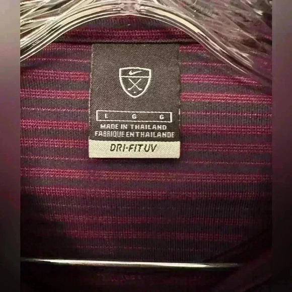 Nike Golf Red/Navy Striped Polo THIS ITEM IS SOLD UNABLE TO DELETE - Picture 2 of 8